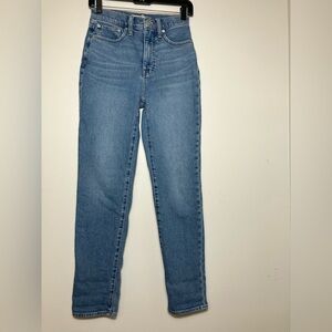Madewell Mom Jeans Sz 25 High Rise Straight Leg Light Wash Casual Comfort